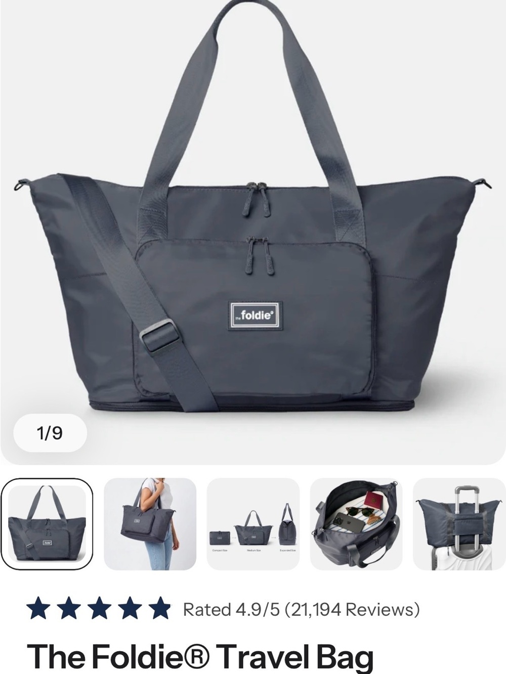 The foldie Travel Duffle Bag - Picture 3 of 3